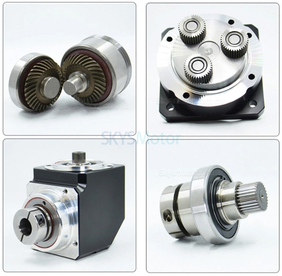 Reductor planetario de ángulo recto Nema34 serie PVF090, relación 3:1 - 100:1 para motor paso a paso Nema34/servomotor de 90 mm Reductor planetario de ángulo recto Nema34 serie PVF090, relación 3:1 - 100:1 para motor paso a paso Nema34/servomotor de 90 mm